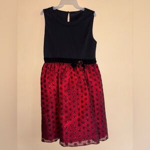 Emily West Sleeveless Black Burgundy Girl’s Dress -  XXL (20.5)